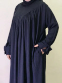 عبای سرمه مشکی پاپیونی