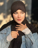 شال کویتی کشی وارداتی اورجينال طرح نگین ستاره ای