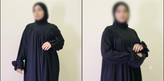 عبای سرمه مشکی پاپیونی