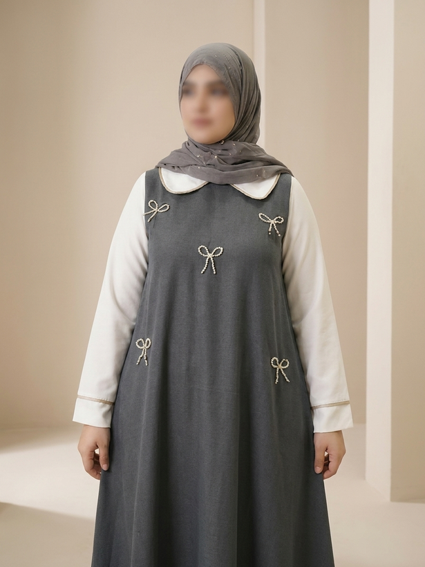 عبای هیوا پاپیون مرواریدی